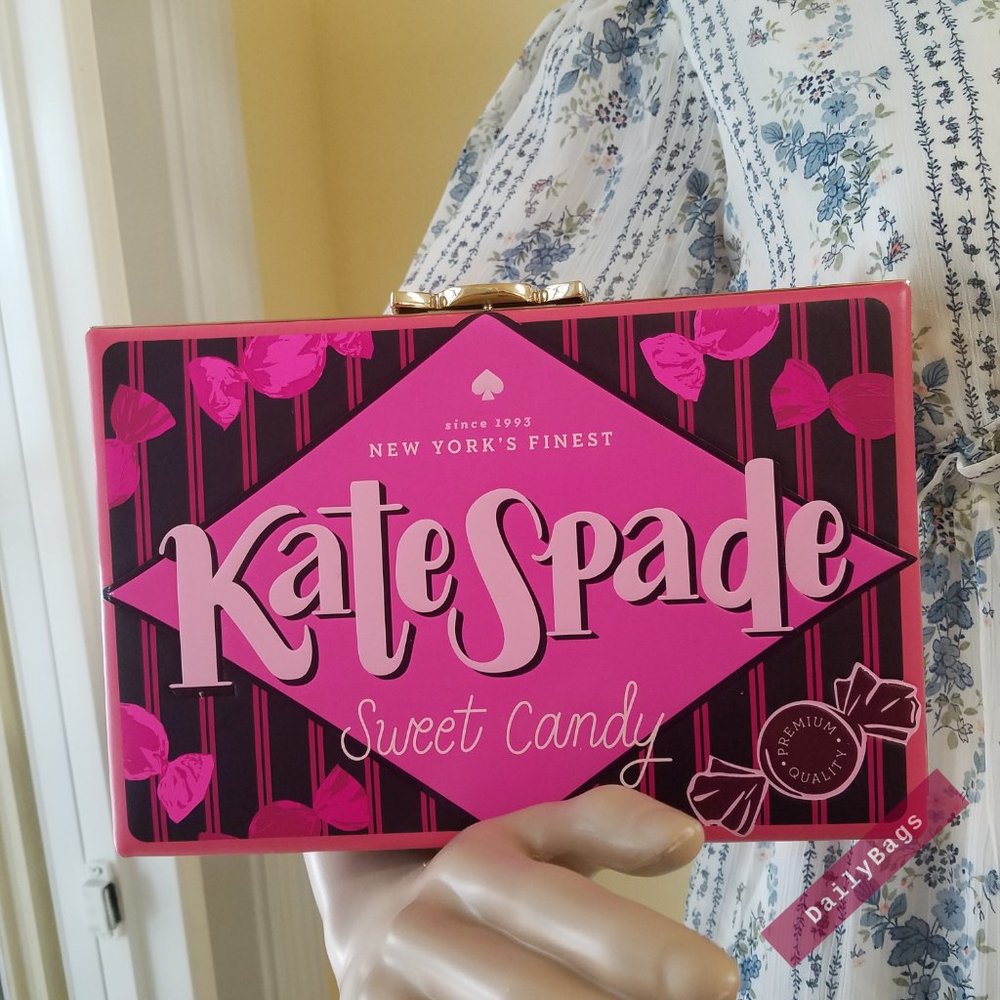KATE SPADE CANDY WRAPPER CLUTCH PINK NOVELTY
